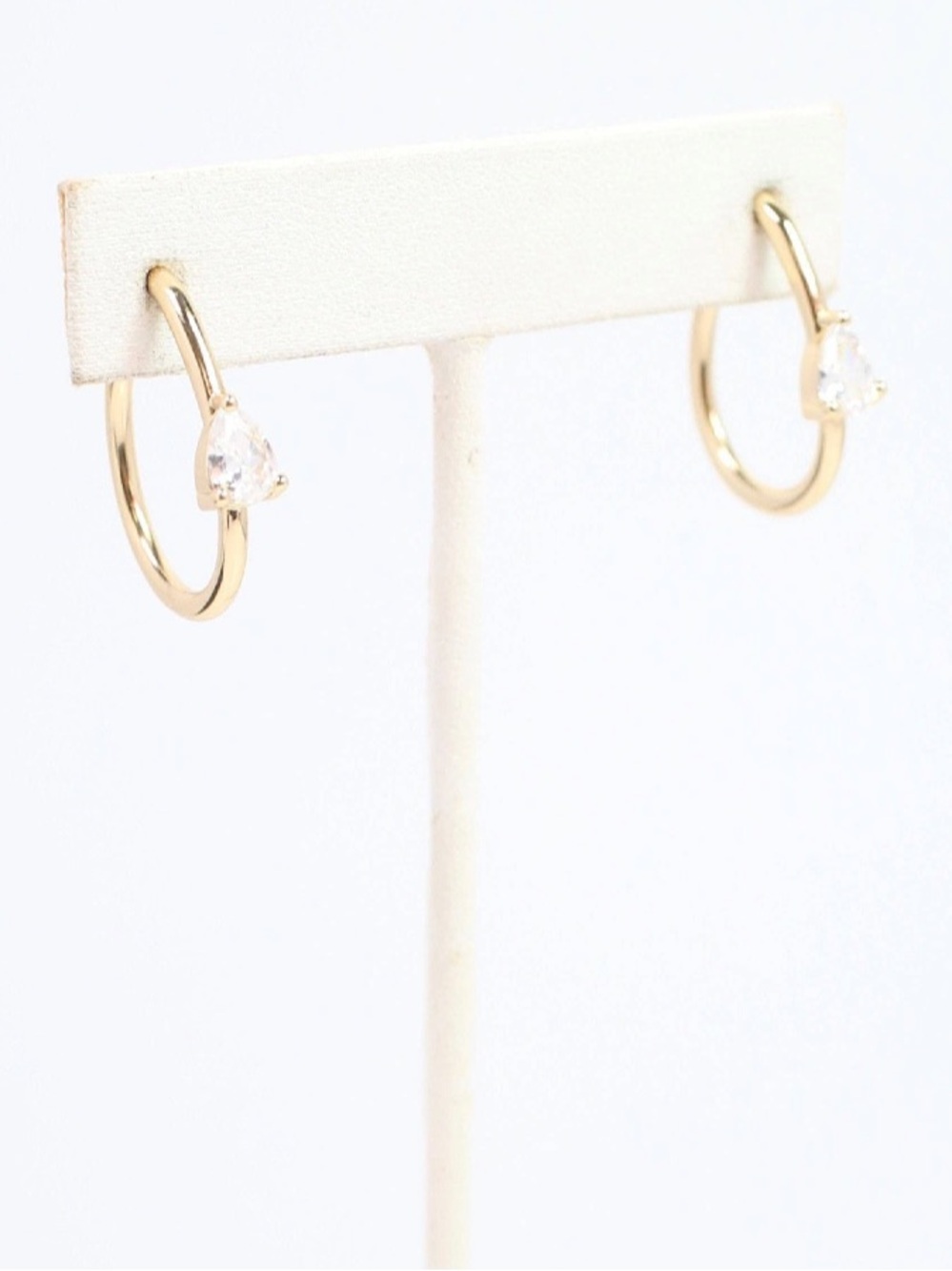 Caroline Hill Gold Nicki CZ Hoop Earring